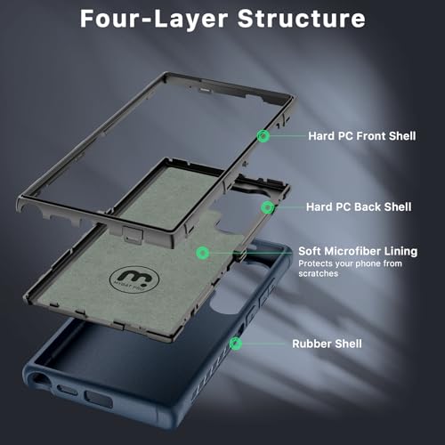 M MYBAT PRO for Samsung Galaxy S24 Ultra Case with 360° Rotating Stand - color: Blue, size: Samsung Galaxy S24 Ultra