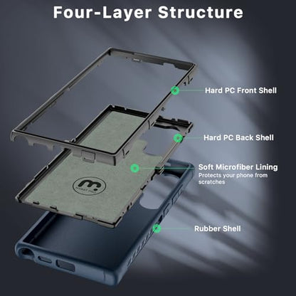 M MYBAT PRO for Samsung Galaxy S24 Ultra Case with 360° Rotating Stand - color: Blue, size: Samsung Galaxy S24 Ultra