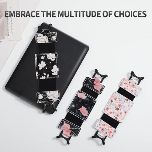 MoKo Soft Hand Strap for 6-8" Kindle eReaders Fire Tablet, Black & Pink - color: Black & Pink, style: Soft Pu Strap