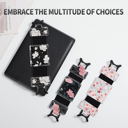 MoKo Soft Hand Strap for 6-8" Kindle eReaders Fire Tablet, Black & Pink - color: Black & Pink, style: Soft Pu Strap