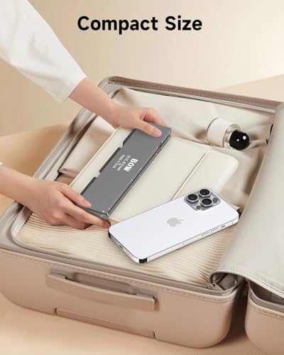 SIKAI CASE Foldable Bluetooth Keyboard with Magnetic Stand,Aluminum Alloy Mini Quiet Folding Portable Lightweight Travel Rechargeable Pocket for Tablet,iPad, Phones, White - color: White
