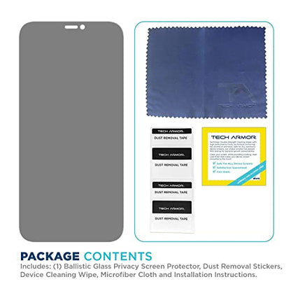Tech Armor Privacy Glass for iPhone 12 Mini Screen Protector 1-Pack