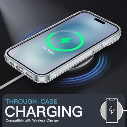 JETech Case for iPhone 15 Plus, Anti-Yellowing, Clear | Shockproof Protection, Scratch Resistant Hard PC Back, Durable Transparent TPU Bumper - color: Clear, size: iPhone 15 Plus