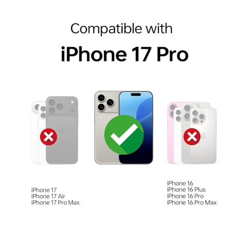 Magnetic for iPhone 17 Pro Case Clear with [Camera Control Cover] [Compatible with MagSafe] Slim & Non-Slip Frosted Hard PC Back & Soft TPU Bumper Matte Phone Cover for iPhone 17 Pro 6.3" - size: iPhone 17 Pro