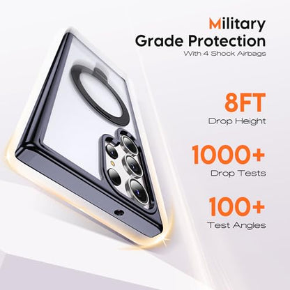 Clear Case for Samsung Galaxy S23 Ultra with Stand 6.8",Black - color: Black, size: Samsung Galaxy S23 Ultra