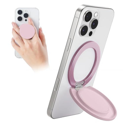Grippopso for MagSafe Phone Grip, Magnetic Phone Grip Holder Phone Stand - color: Pink