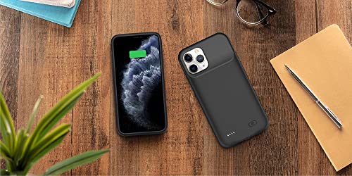 Upgraded 10000mAh High Capacity Rechargeable Portable Protective Extended Charger for iPhone 11 Pro Max (6.5 inch) - Compatible with iPhone 11 Pro Max - Charging Case & Carplay (Black)