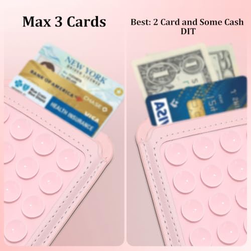 Aiivioll 4-in-1 Magnetic Grip Card Stand for MagSafe, Bare Phone Use, Pink - color: Pink