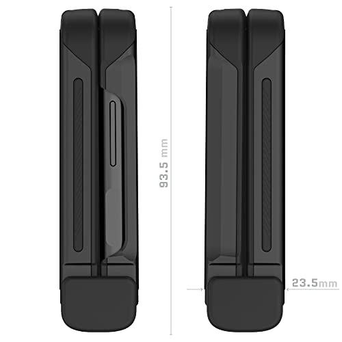 Ghostek Atomic Slim Galaxy Z Flip 4 Case - Clear Back with Black Aluminum Metal Bumper, Shockproof & Dual-Layer Protective Phone Case, Phone Cover Designed for 2022 Samsung Z Flip 4 (6.7") (Black) - color: Black, size: Galaxy Z Flip 4