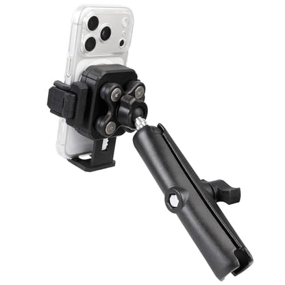 Universal Phone Mount Holder with 1" Ball Head Adapter for RAM Mounts - [Vibration Dampener] [5.9" Long Double Socket Arm], Fits 4.7-7.2'' Phones, for Motorcycle ATV UTV Car Bike Boat Truck - style: 1" Ball Phone Holder with 5.9" Arm