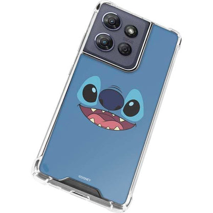 Skinit Clear Phone Case Compatible with Moto G Power 5G (2025) - Officially Licensed Disney Lilo and Stitch Close Design - color: Blue - DISLNS05