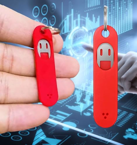2Pcs Sim Card Removal Tool Phone Chip Remover Unlock Chip Sim Card Tray Eject Pin Tool Needle Opener Ejector with Detachable Keychain Charm for Smart Phone (White, 4.6x1.2cm) - size: White