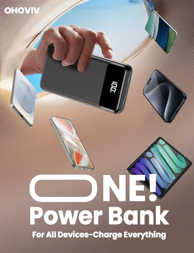 Upgarded 2026 50000mAh Power Bank, PD22.5W Portable Charger with 4 Cables