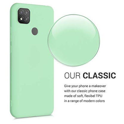 kwmobile Case Compatible with Xiaomi Redmi 9C Case - Soft Slim Protective TPU Silicone Cover - Mint Matte