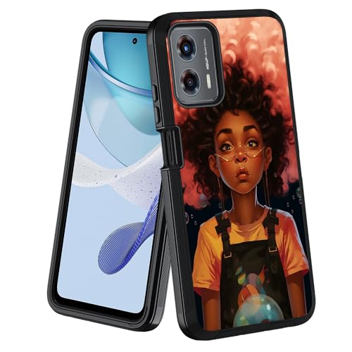 for Moto G 5G 2024/Moto G Play 5G 2024 Case, Military Grade Heavy Duty [3-Layer] Dustproof Shockproof Full-Body Protective Case for Motorola Moto G 5G 2024 - African American Girl - color: African American Girl-
