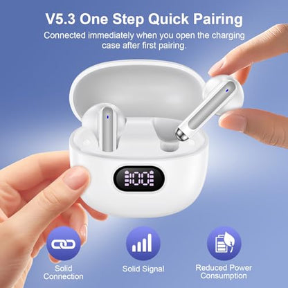 Pixel Buds Wireless Earbuds for Google Pixel 11 10 9 Pro XL Fold 10a 9a 8 - color: White