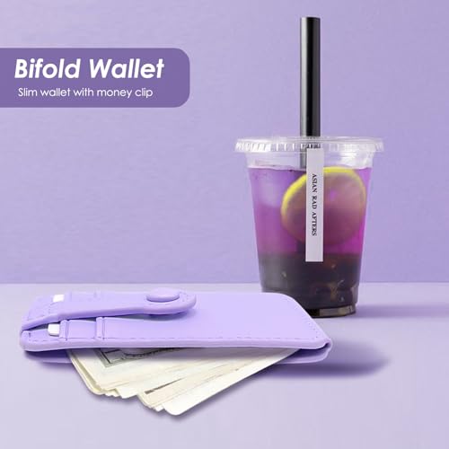 M-Plateau Phone Wallet Stick On – Adhesive Card Holder, Durable & Stylish Multi-Functional Wallet Attachment for Cell Phones, Secure and Slim with Adhesive(Lavender) - color: Lavender