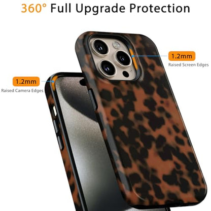 for iPhone 15 Pro Max Case Tortoise Shell Cute Design | [Military Grade Protection], 8FT Drop Resistant Shockproof Heavy Duty Phone Case Cover Women Men for iPhone 15 Pro Max 6.7” - size: iPhone 15 Pro Max