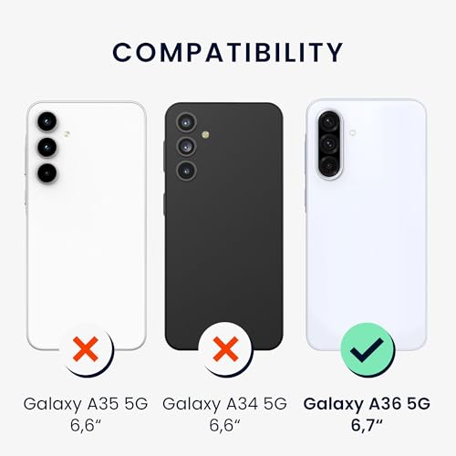kwmobile Case Compatible with Samsung Galaxy A36 5G Case - Soft Slim Protective TPU Silicone Cover - Teal Matte - color: teal matte, size: Galaxy A36 5G