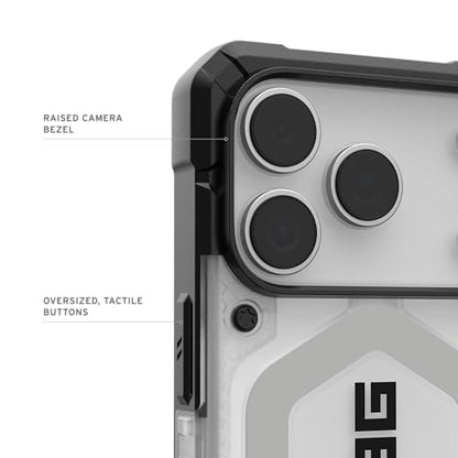URBAN ARMOR GEAR UAG Designed for iPhone 17 Pro Case Pathfinder Clear - Compatible with MagSafe Military Grade Protective Cover, Ice/Silver - color: Pathfinder Clear - Ice/Silver