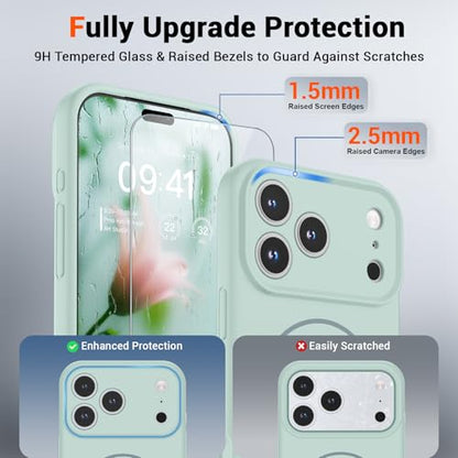 SUPFINE Silicone & Magnetic for iPhone 17 Pro Case - color: Aquamarine, size: iPhone 17 Pro