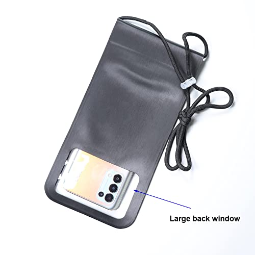 Waterproof Phone Pouch,IPX8 Waterproof Phone Case Bag Holder for iPhone 14 Pro Max/14 Plus/13/13 Pro Max/12/12 Pro Max/11/11 Pro Max/Xs Max/XR Samsung up to 6.9" for Kayaking Swimming(Black) - color: Black to 6.9"