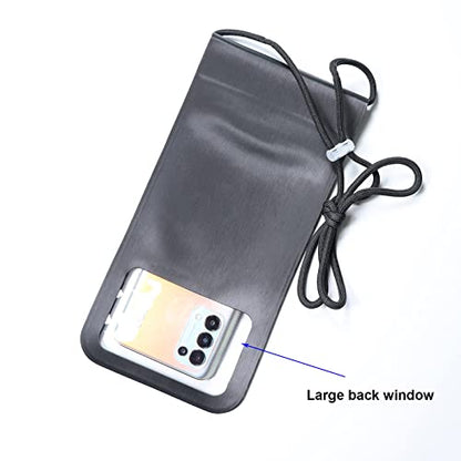 Waterproof Phone Pouch,IPX8 Waterproof Phone Case Bag Holder for iPhone 14 Pro Max/14 Plus/13/13 Pro Max/12/12 Pro Max/11/11 Pro Max/Xs Max/XR Samsung up to 6.9" for Kayaking Swimming(Black) - color: Black to 6.9"