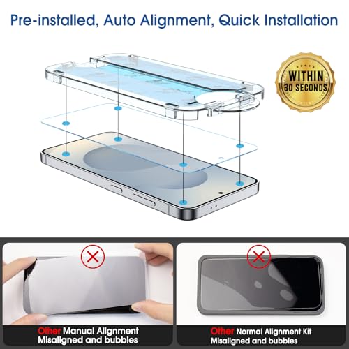 amFilm OneTouch for Samsung Galaxy S25+ Plus Screen Protector TemperedGlass - size: S25P-6.7"