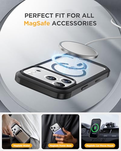 miracase for iPhone 17 Pro Privacy Series Case, Magsafe, Black - color: Black, size: iPhone 17 Pro