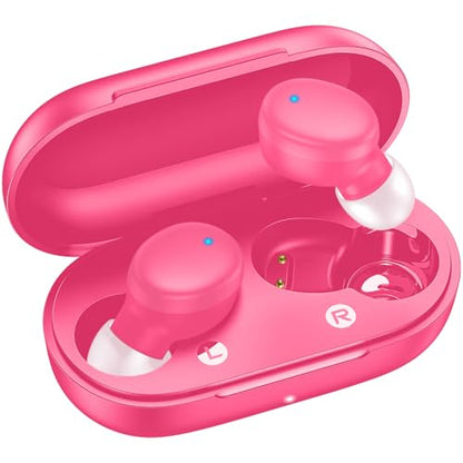kurdene Wireless Earbuds Bluetooth 5.3 Light Weight in Ear Headphones - color: Hot Pink