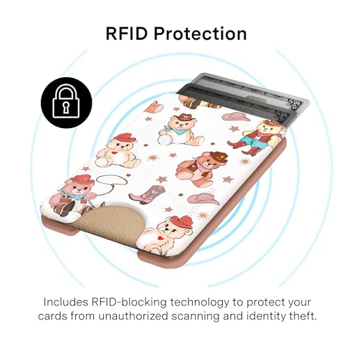 VELVET CAVIAR compatible with MagSafe Wallet 2.0 | Magnetic Card Holder Wallet for iPhone 17/16/15/14/13/12 or Phone Cases compatible with MagSafe | Cowboy Teddy - color: Cowboy Teddy