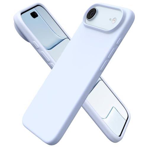 ORNARTO for iPhone Air Case 6.5", Slim Liquid Silicone 3 Layers Soft Gel Rubber Shockproof Protective Cover with Anti-Scratch Microfiber Lining-Baby Blue - color: Baby Blue