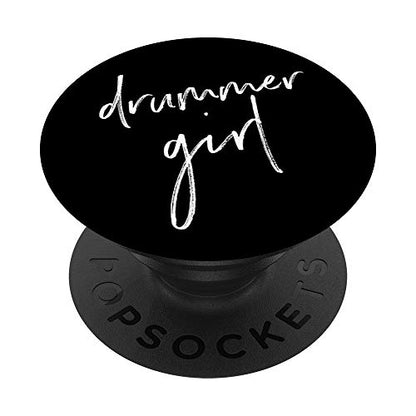 Drummer Pop Socket Black and White Drummer Gifts for Girls PopSockets PopGrip: Swappable Grip for Phones & Tablets