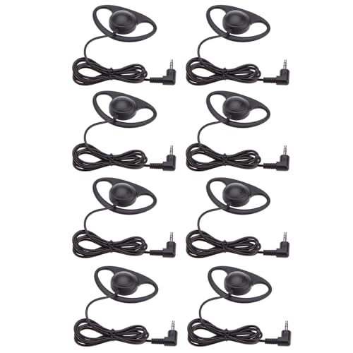 Sanpyl Single Ear Headphone, Lightweight Mono Headset with Soft Ear Cushion and 3.5mm L Shaped Plug, for Tour Guide System Call Center Gaming VoIP Meetings (8pcs) - size: 8pcs
