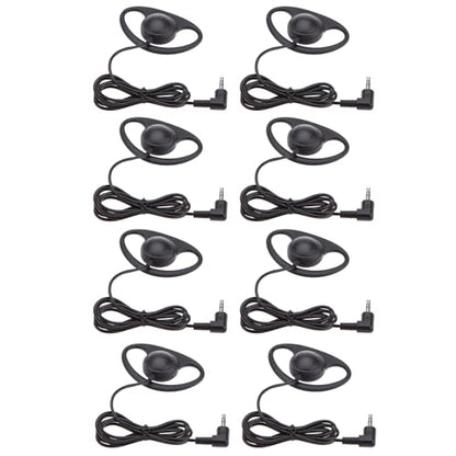 Sanpyl Single Ear Headphone, Lightweight Mono Headset with Soft Ear Cushion and 3.5mm L Shaped Plug, for Tour Guide System Call Center Gaming VoIP Meetings (8pcs) - size: 8pcs