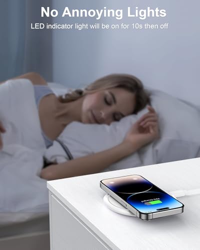 NANAMI 10W Max Wireless Charger Pad for iPhone, Samsung and Other Devices - color: White