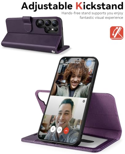 OCASE for Samsung Galaxy S26 Ultra Detachable Wallet Case with Card Holder, [2 in 1] PU Leather Flip Folio Case with RFID Blocking Stand Wrist Strap Shockproof Phone Cover 2026, Dark Purple - color: Dark Purple, size: Samsung Galaxy S26 Ultra