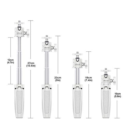ULANZI Extension Pole Tripod Mini Selfie Stick Stand Handle Grip Vlogging - color: White