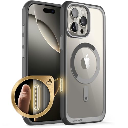 SUPCASE for iPhone 16 Pro Case (6.3 inch), Compatible with MagSafe, Gray | Built-in Camera Control, Military-Grade Drop Protection, Slim Shockproof Magnetic Phone Case, Unicorn Beetle Mag - color: Gray, size: iPhone 16 Pro 6.3''