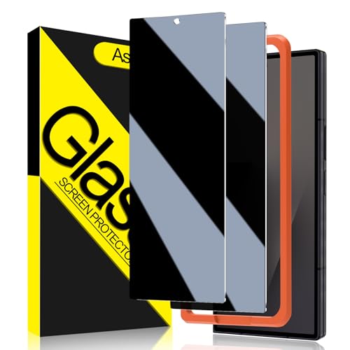 Asstar 2 Pack Samsung Galaxy Z Fold 7 Privacy Screen Protector | Front Screen Protector for Galaxy Z Fold 7, 9H Hardness Tempered Glass with Alignment Frame, Case Friendly Bubble Free - color: Black-Galaxy Z Fold 7