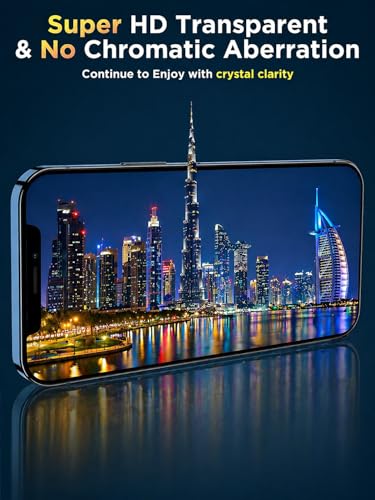 Screen Protector for iPhone 15, Tempered Glass, Case-Friendly, Bubble-free, 3 Pack, Anti-Scratch HD Display Protection