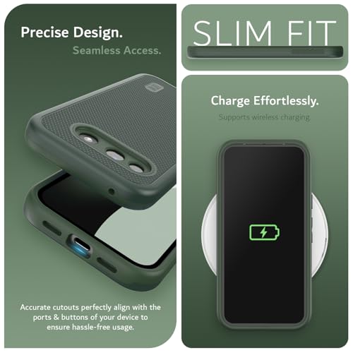 TUDIA for Google Pixel 10a Case (2026) - [MergeGrip] Dual Layer Heavy Duty Slim [Military Grade Drop Tested] Shockproof Protective Pixel 10A Phone Cases - Pine Green - color: Pine Green, size: Pixel 10a Standard