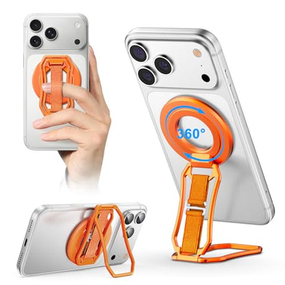 Magsafe Phone Grip & Magnetic Ring Holder - color: Orange
