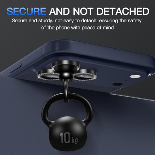Suoman for iPhone 17 Pro/Pro Max Camera Lens Protector-Black - color: Glitter-Black