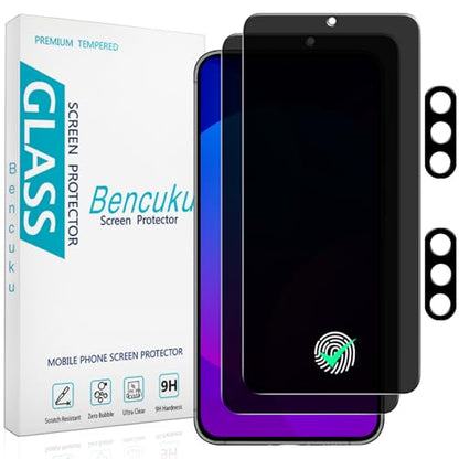 Privacy Screen Protector for Samsung Galaxy S25 Plus Tempered Glass - color: Samsung Galaxy S25 Plus-Black
