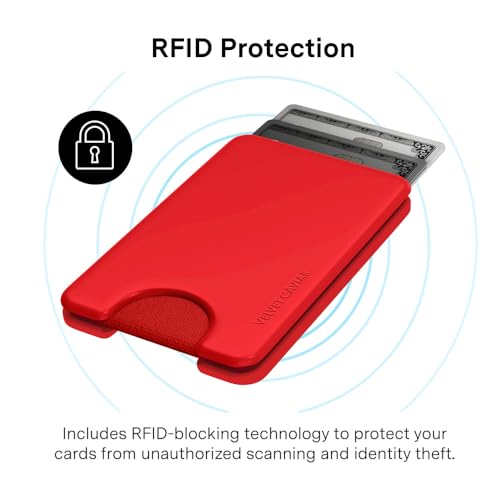 VELVET CAVIAR compatible with MagSafe Wallet - Magnetic Card Holder - color: Hot Girl Red