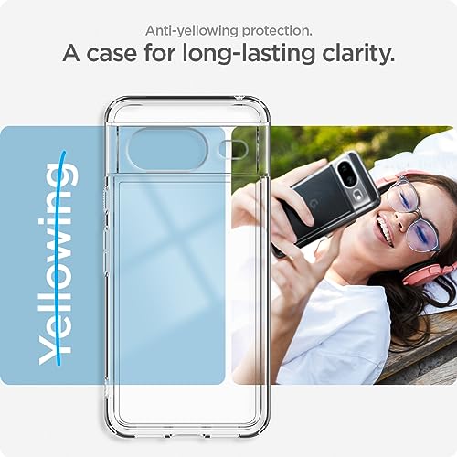 Spigen Ultra Hybrid for Pixel 8 Case, Crystal Clear - color: Clear, size: Pixel 8