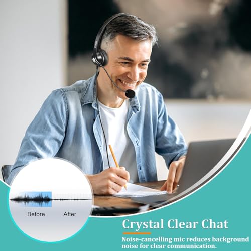 Callez 3.5mm Jack Cell Phone Headset with Microphone Noise Cancelling - color: Gray-Monaural