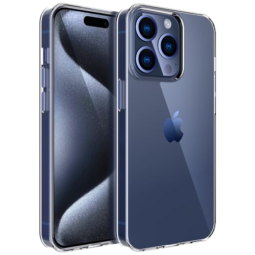 Silicone Clear iPhone 15 Pro Case,Ultra Thin with Comfort Grip | Soft Slim-Fit TPU iPhone 15 Pro Phone Cover,Non-Slip,Shockproof Protection,Scrath-Resistant - size: iPhone 15 Pro case