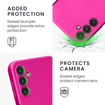 kwmobile Case Compatible with Samsung Galaxy A14 5G Case -Soft TPU Back Phone Cover - with Metallic Look - Metallic Pink - color: metallic pink, size: Galaxy A14 5G